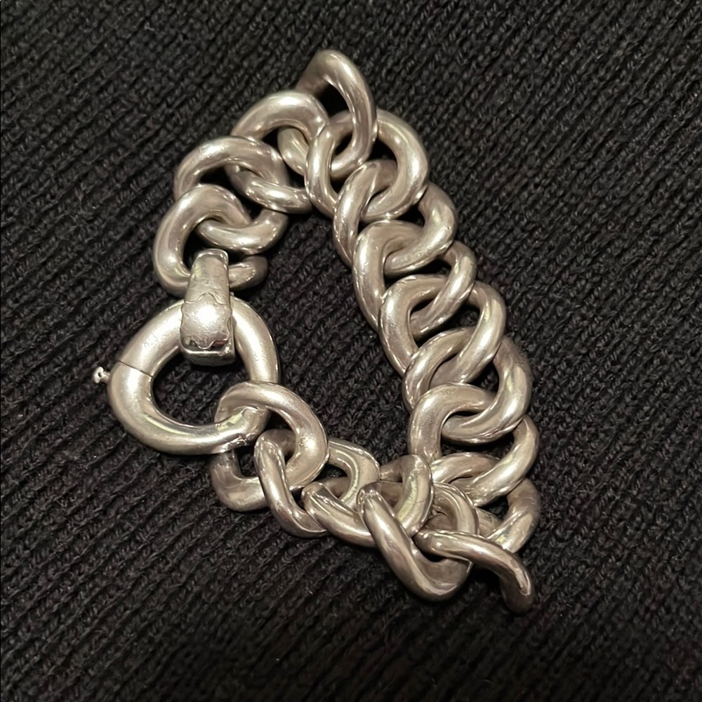 Montblanc Chunky Sterling Silver Chain Bracelet